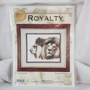 Cross My Heart Royalty Counted Cross Stitch Kit CPX-9 Lions Portrait Design